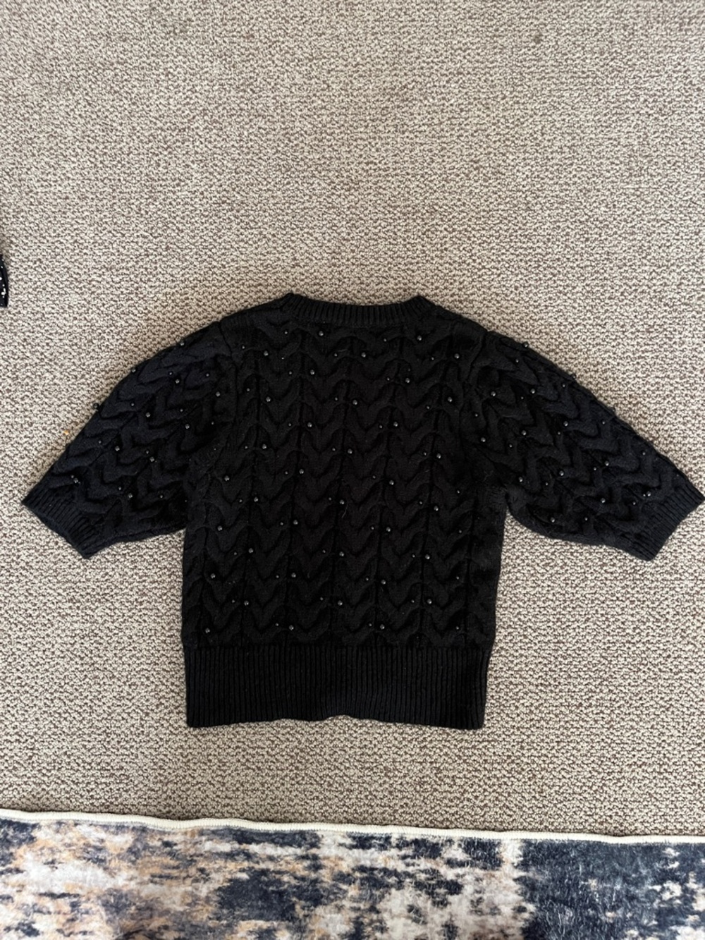 Zara black pearl sweater top - Picture 4 of 6